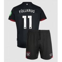 Camiseta West Ham United Niclas Fullkrug #11 Segunda Equipación Replica 2024-25 para niños mangas cortas (+ Pantalones cortos)